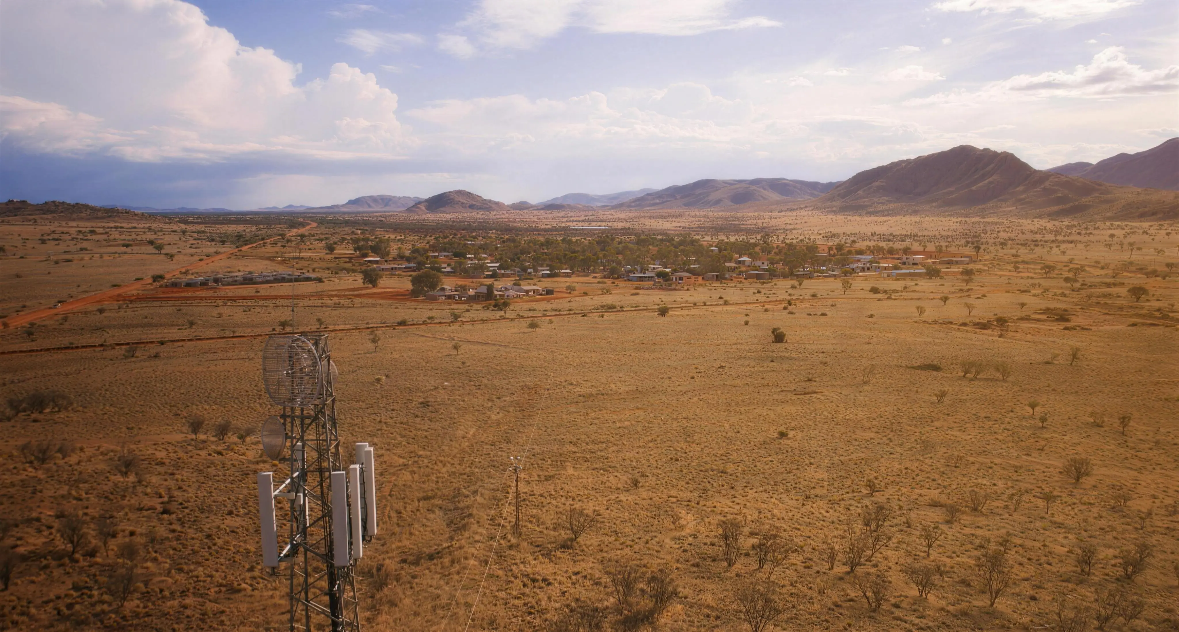 The Musgrave Ranges near Amata under an overcast sky