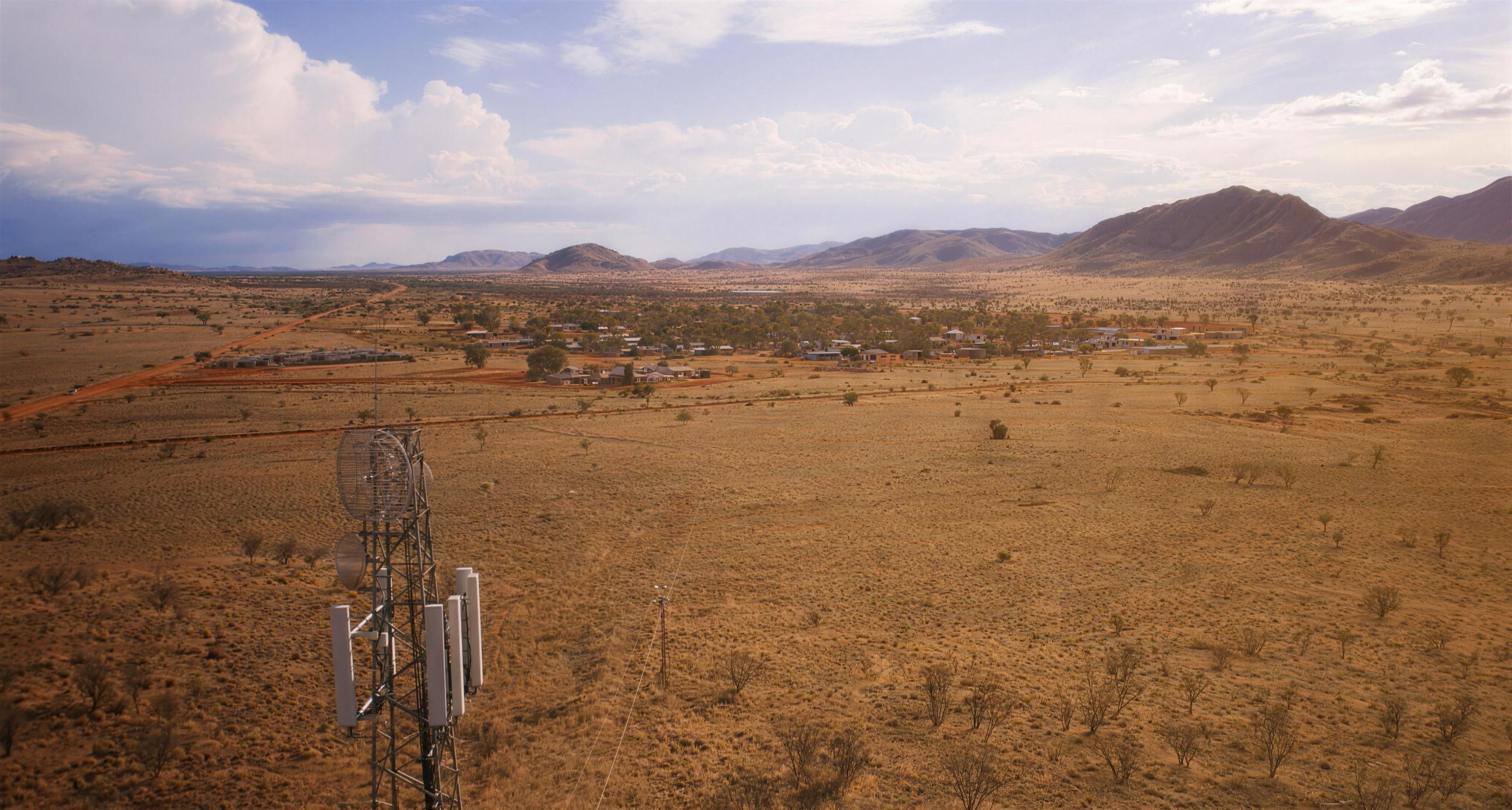 The Musgrave Ranges near Amata under an overcast sky